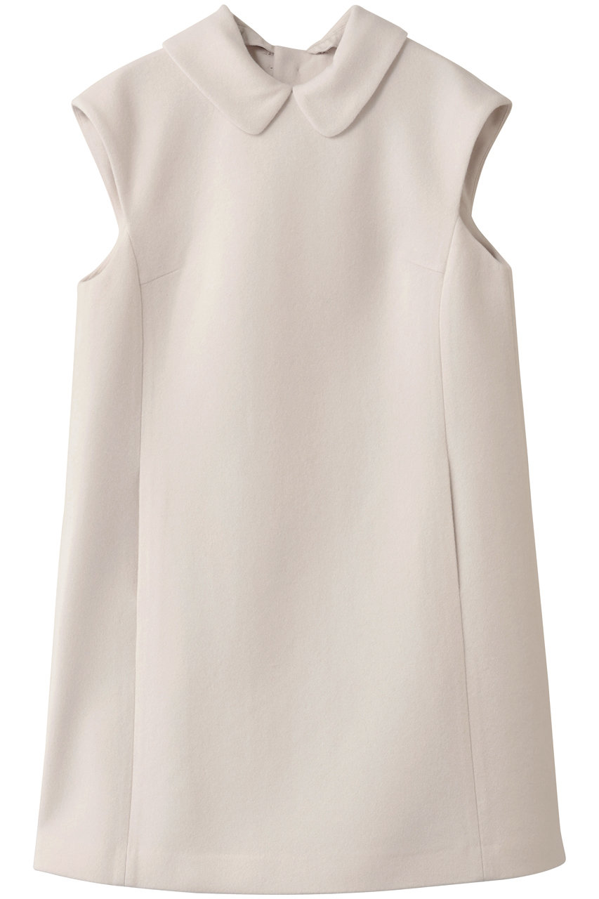 allureville 【LOULOU WILLOUGHBY】ビーバーステンカラーワンピース (ライトベージュ, 2) アルアバイル ELLE SHOP