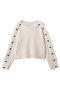 【LOULOU WILLOUGHBY】ショルダーレース釦プルオーバー アルアバイル/allureville オフホワイト