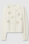 【LOULOU WILLOUGHBY】ビーズフラワーカーディガン アルアバイル/allureville オフホワイト