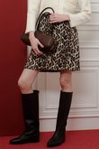 【LOULOU WILLOUGHBY】ARGENTIレオパードジャガードミニスカート