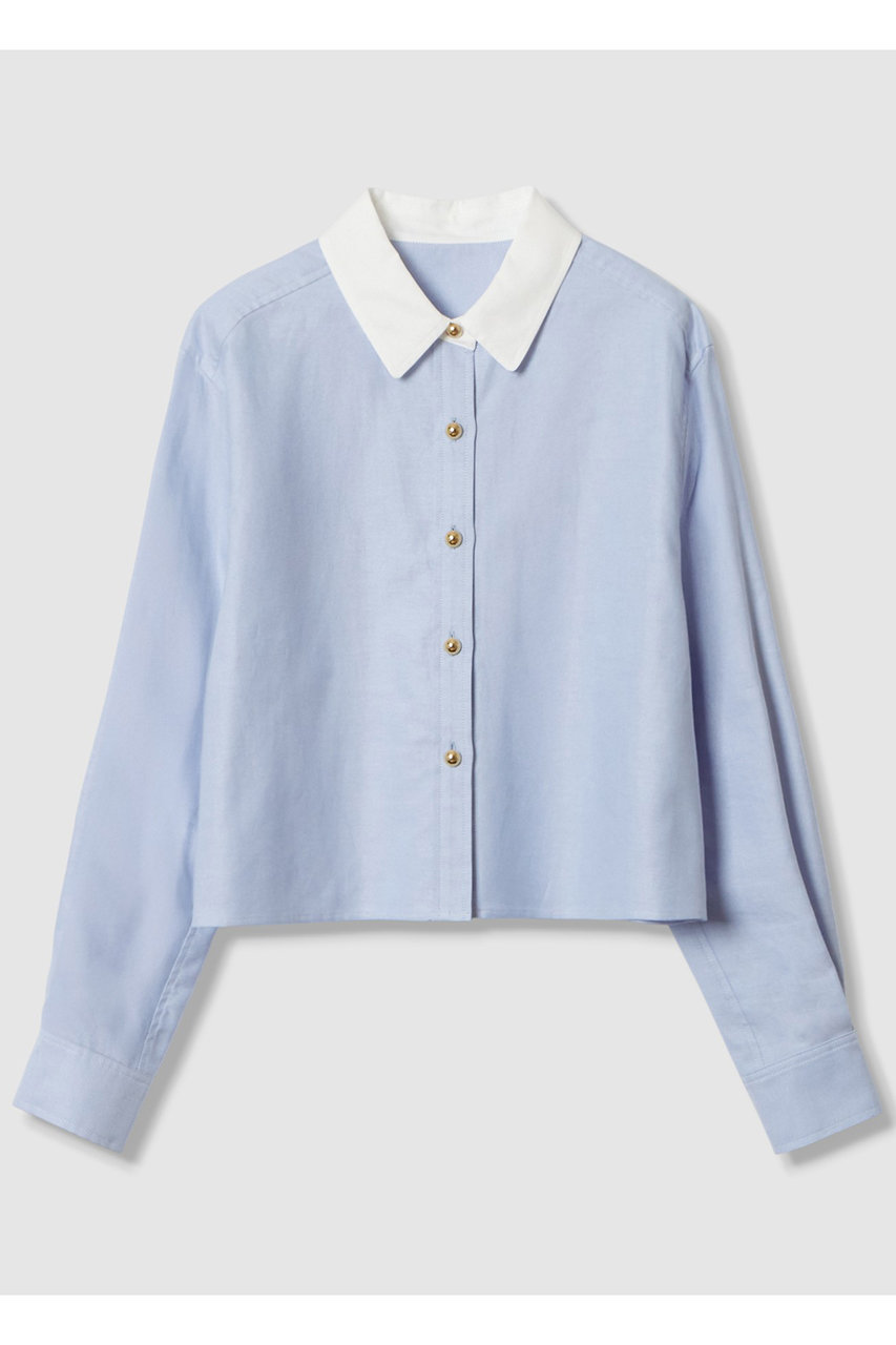 allureville 【LOULOU WILLOUGHBY】クレリックシャツ (ブルー, 2) アルアバイル ELLE SHOP