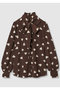 【LOULOU WILLOUGHBY】デシンハートプリントボウタイブラウス アルアバイル/allureville ブラウン