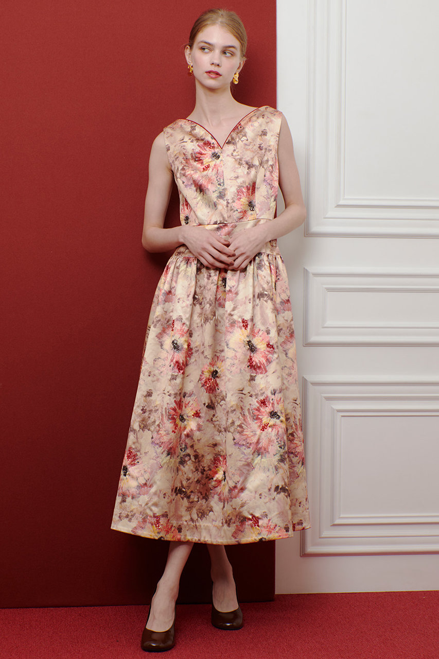 allureville / アルアバイル 【LOULOU WILLOUGHBY】サテンフリルシャツ