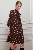 【LOULOU WILLOUGHBY】デシンハートプリントフラッパーワンピース