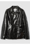 【LOULOU WILLOUGHBY】クラッシュエナメルレザーブルゾン アルアバイル/allureville ブラック