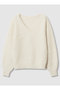 カシミヤブレンドファー加工Vプルオーバー アルアバイル/allureville オフホワイト