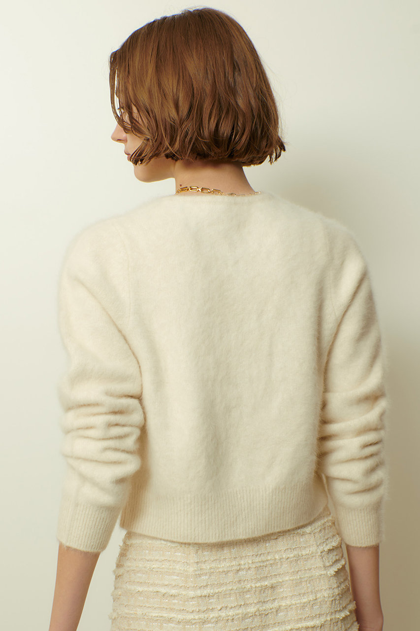 allureville(アルアバイル)｜カシミヤブレンドファー加工カーディガン