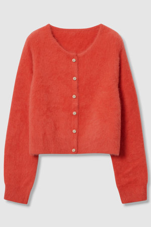 アルアバイル/allurevilleのカシミヤブレンドファー加工カーディガン(110300/110303)