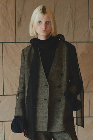 アルアバイル/allurevilleのツイーディーダブルブレストジャケット(110800/110801)