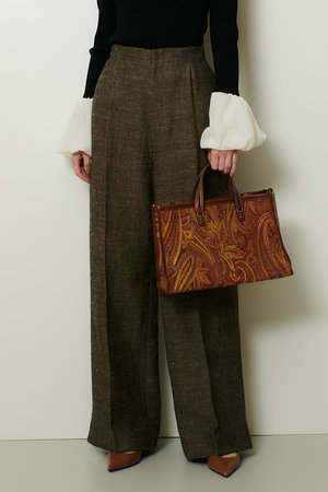 アルアバイル/allurevilleのリネンウールストレートパンツ(110600/110601)