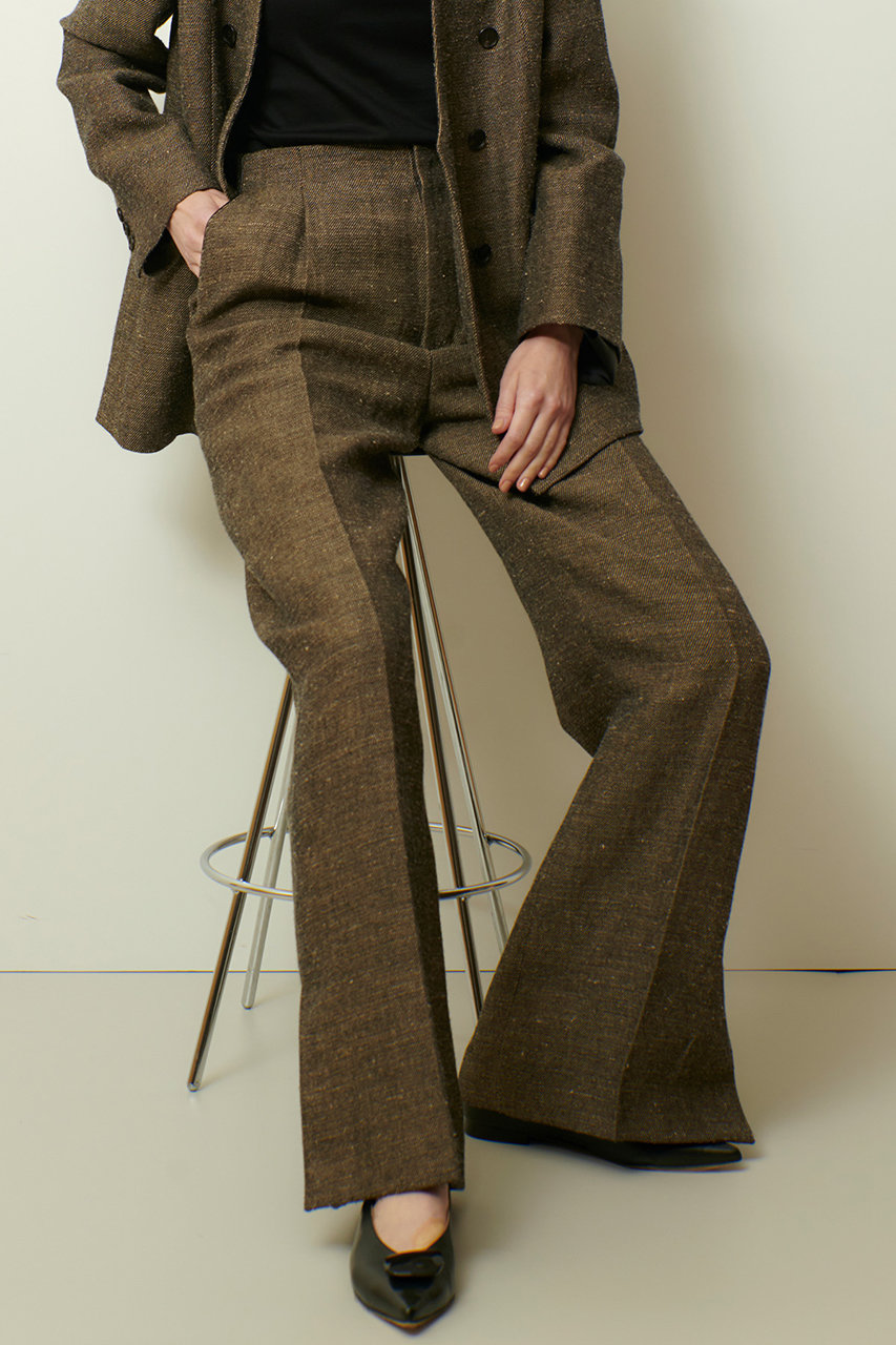 allureville ヘンプウールスリットパンツ (ブラウン, 1) アルアバイル ELLE SHOP allureville ヘンプウールスリットパンツ (ブラウン, 1) アルアバイル ELLE SHOP