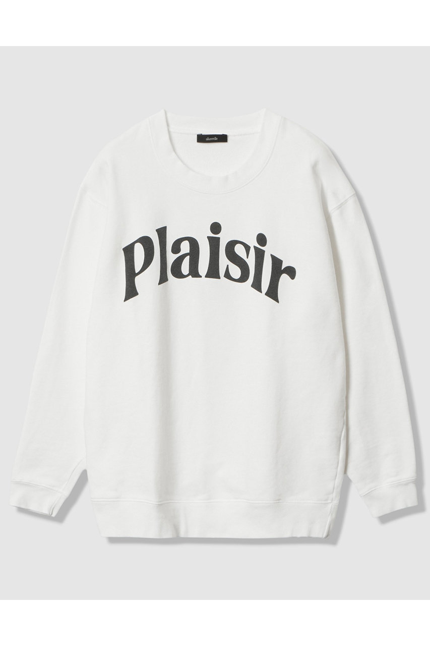 アルアバイル/allurevilleのロゴスウェットプルオーバー(オフホワイト/20252015170-94-020)