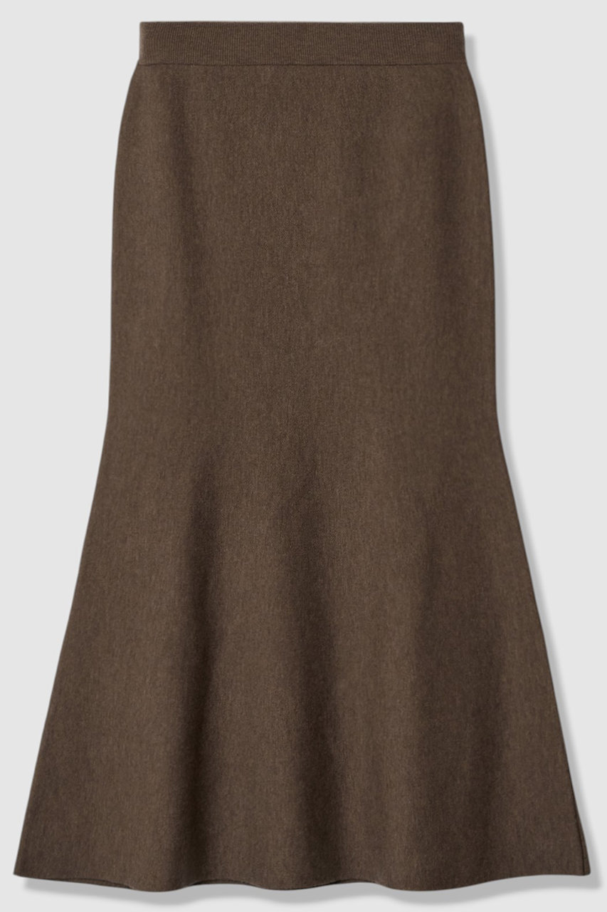 allureville ウールWフェイスナローマーメイドスカート (ダークブラウン, 2) アルアバイル ELLE SHOP allureville ウールWフェイスナローマーメイドスカート (ダークブラウン, 2) アルアバイル ELLE SHOP