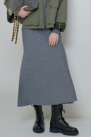 アルアバイル/allurevilleのウールWフェイスナローマーメイドスカート(110700/110703)