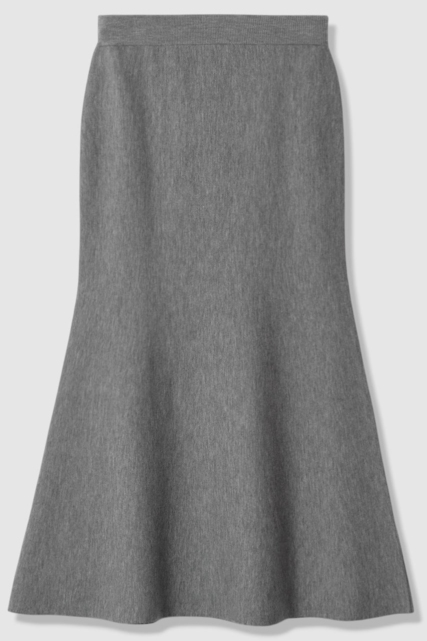 allureville ウールWフェイスナローマーメイドスカート (グレー, 2) アルアバイル ELLE SHOP