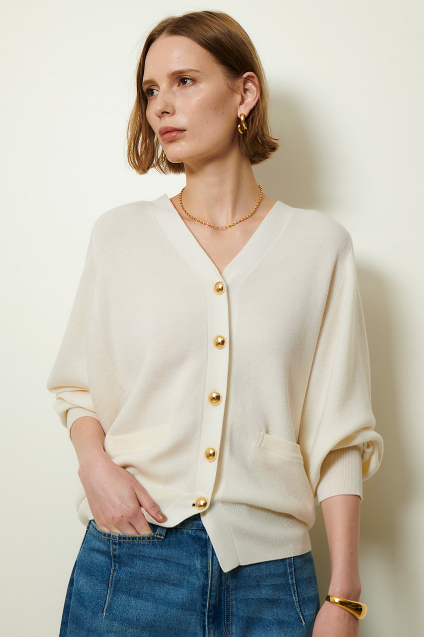 allureville(アルアバイル)｜ウールスムースカーディガン/オフホワイト