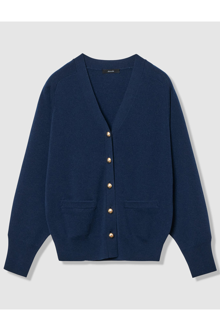 allureville ウールスムースカーディガン (ネイビー, 2) アルアバイル ELLE SHOP allureville ウールスムースカーディガン (ネイビー, 2) アルアバイル ELLE SHOP
