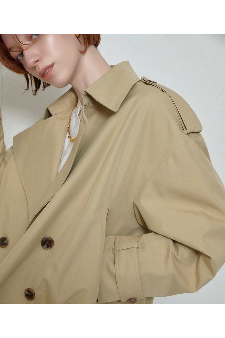 allureville(アルアバイル)｜T/Cトレンチブルゾン/ベージュ の通販