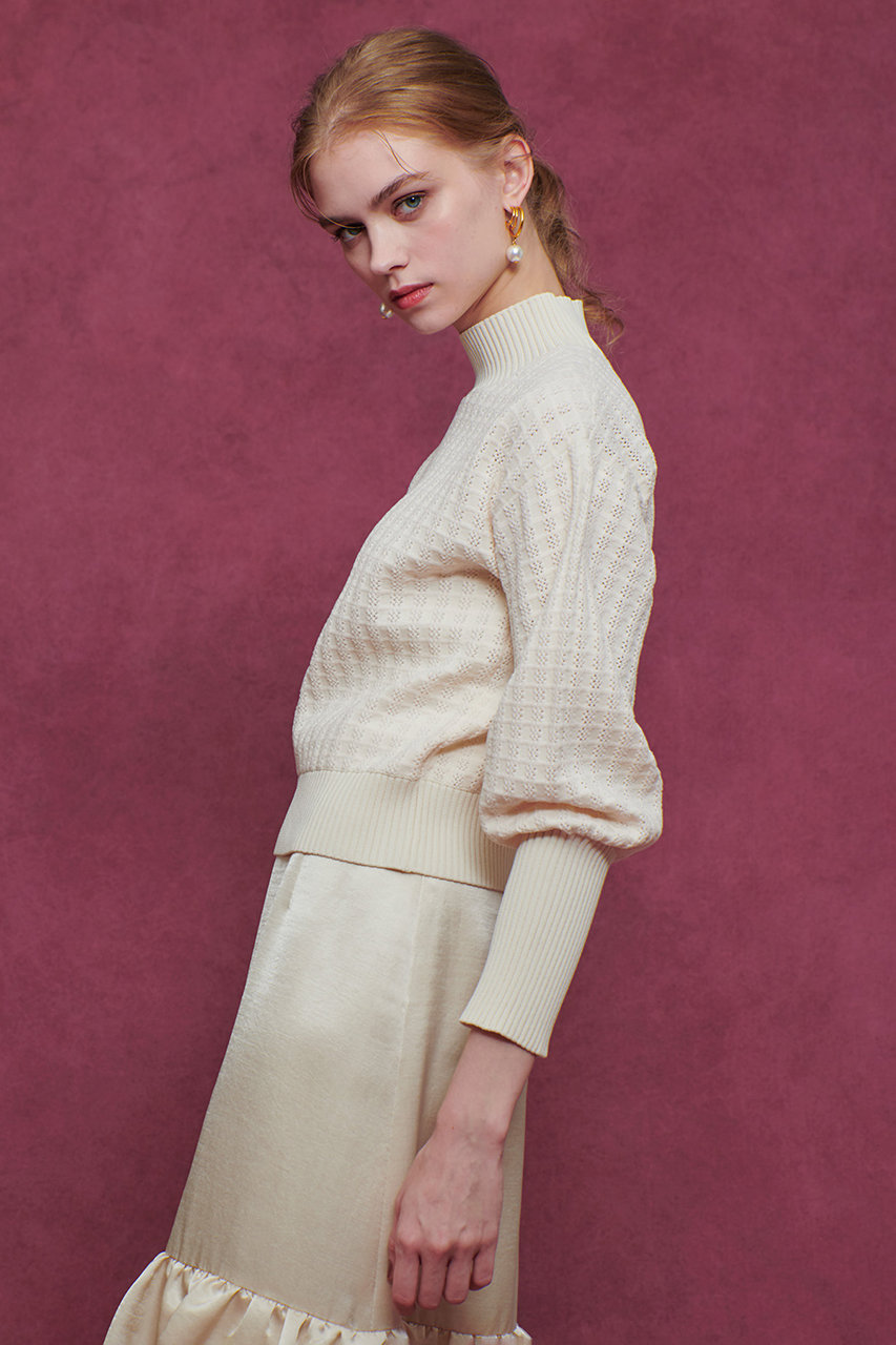 ルルウィルビー　ロングリブカフスモールプルオーバー　アイボリー　アルアバイル allureville(アルアバイル)｜【LOULOU WILLOUGHBY】ロングリブカフス