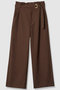 ウールライクフランネルヨークレスパンツ アルアバイル/allureville ブラウン