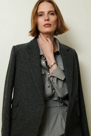 アルアバイル/allurevilleのツィードフラップポケットジャケット(110800/110801)