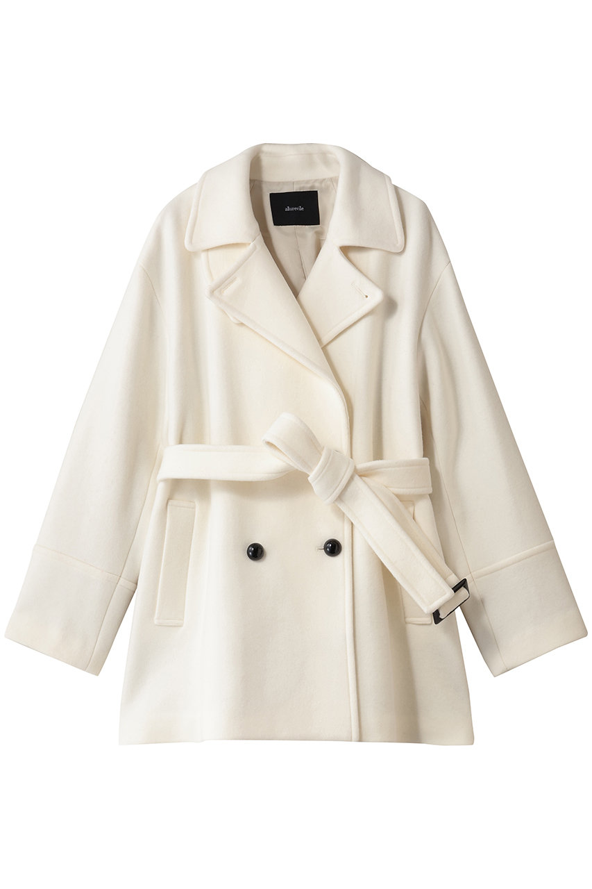 allureville パイルメルトンデザインＰコート (オフホワイト, 2) アルアバイル ELLE SHOP