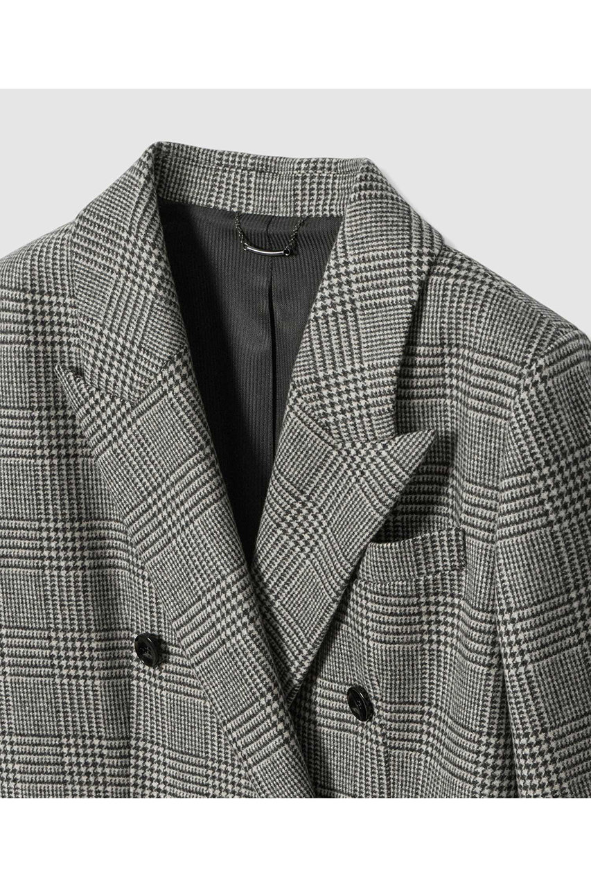 allureville(アルアバイル)｜グレンチェックロングチェスターコート