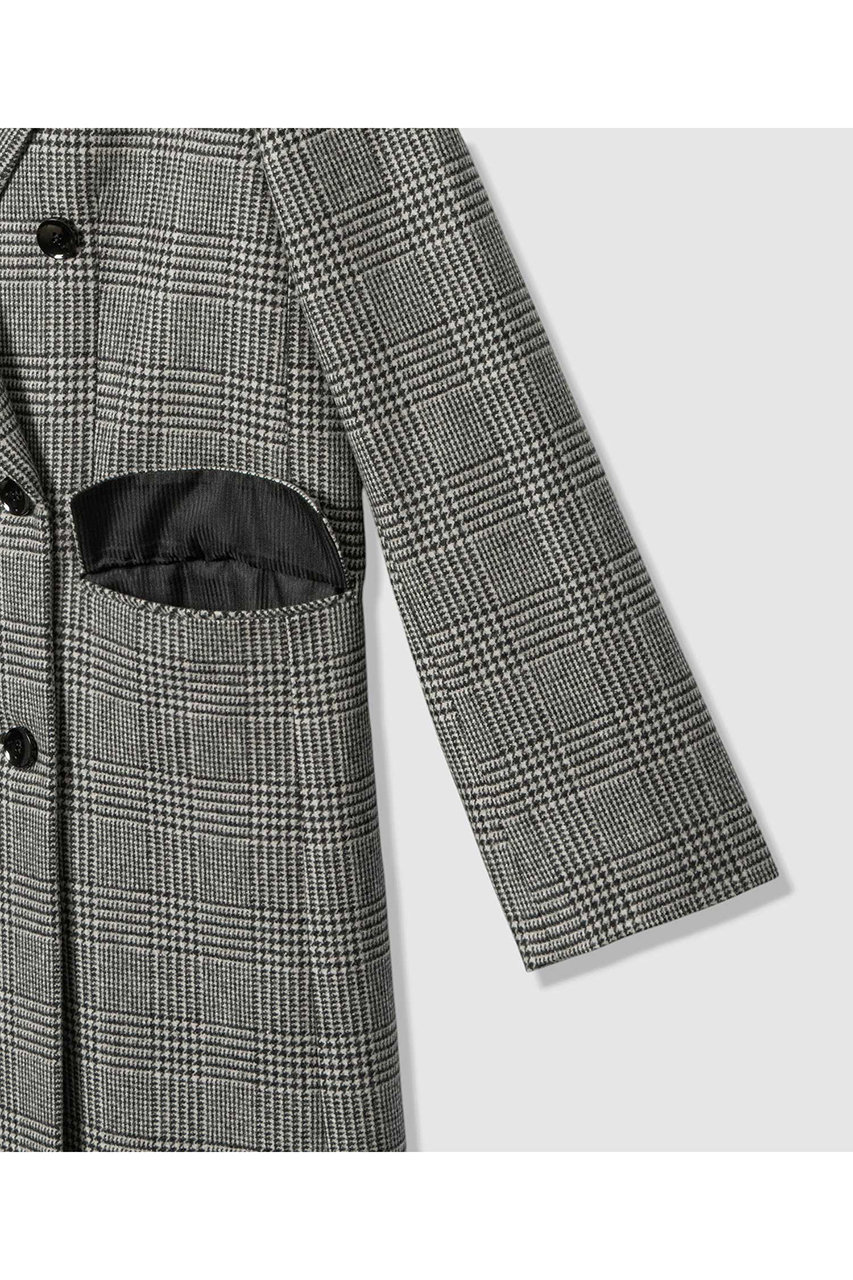 allureville(アルアバイル)｜グレンチェックロングチェスターコート