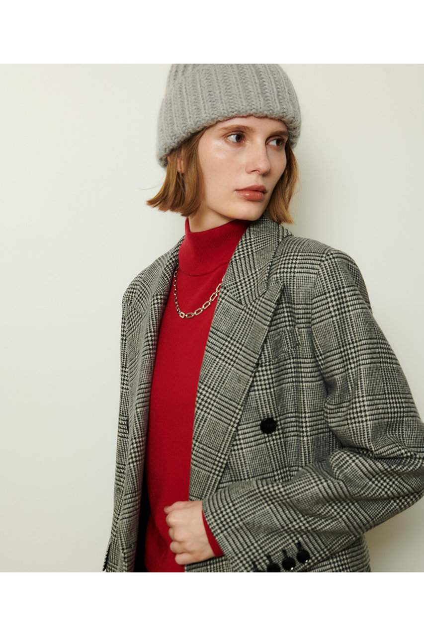 allureville(アルアバイル)｜グレンチェックロングチェスターコート