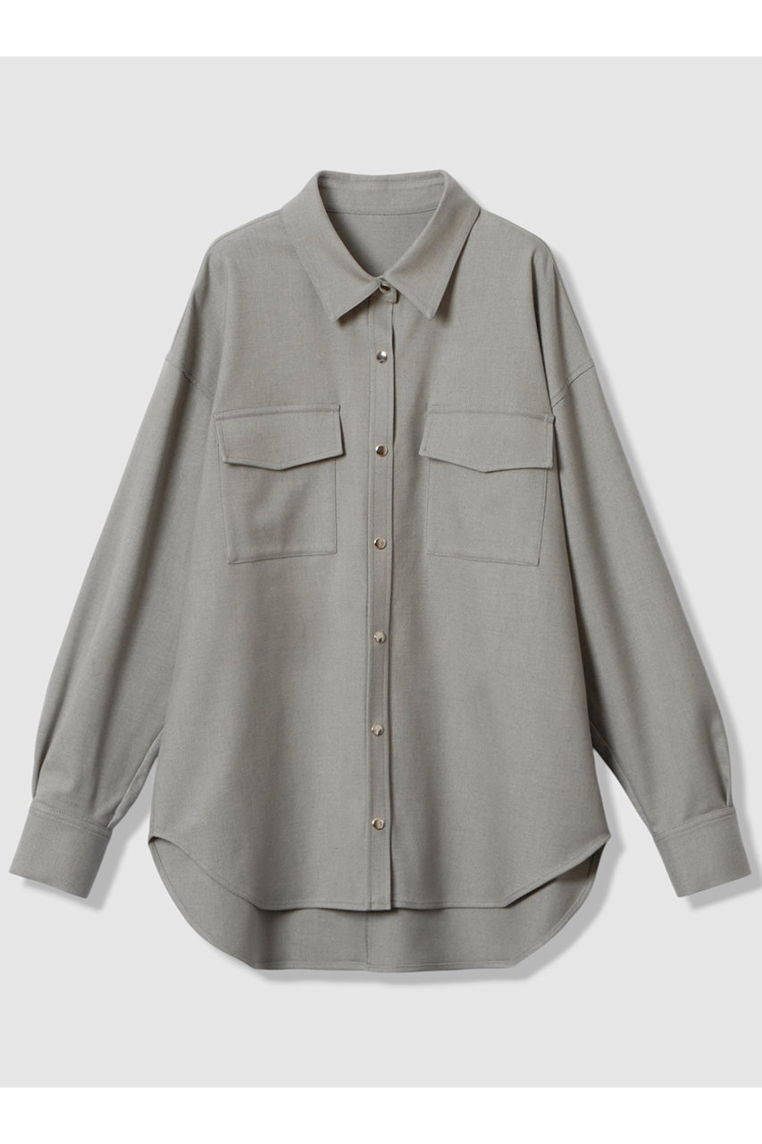 allureville サキソニーCPOシャツ (グレー, 2) アルアバイル ELLE SHOP allureville サキソニーCPOシャツ (グレー, 2) アルアバイル ELLE SHOP