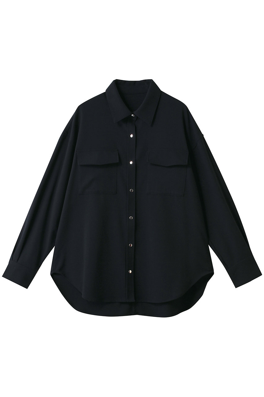 allureville サキソニーCPOシャツ (ネイビー, 2) アルアバイル ELLE SHOP