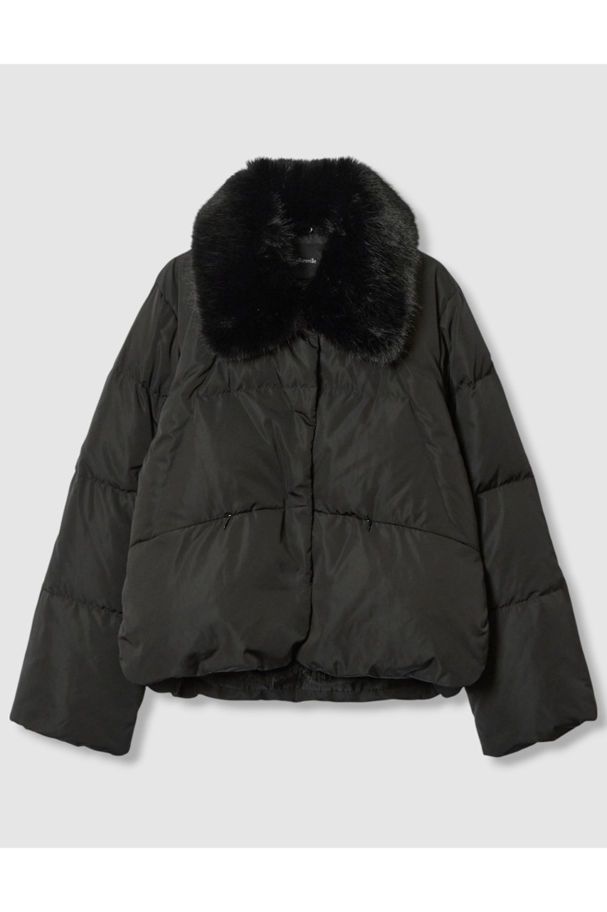 アルアバイル/allurevilleのファーカラーショートダウンコート(ブラック/20252017030-95-020)