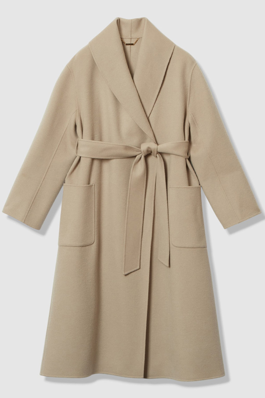 allureville カシミヤ混リバーショールコート (ベージュ, 1) アルアバイル ELLE SHOP