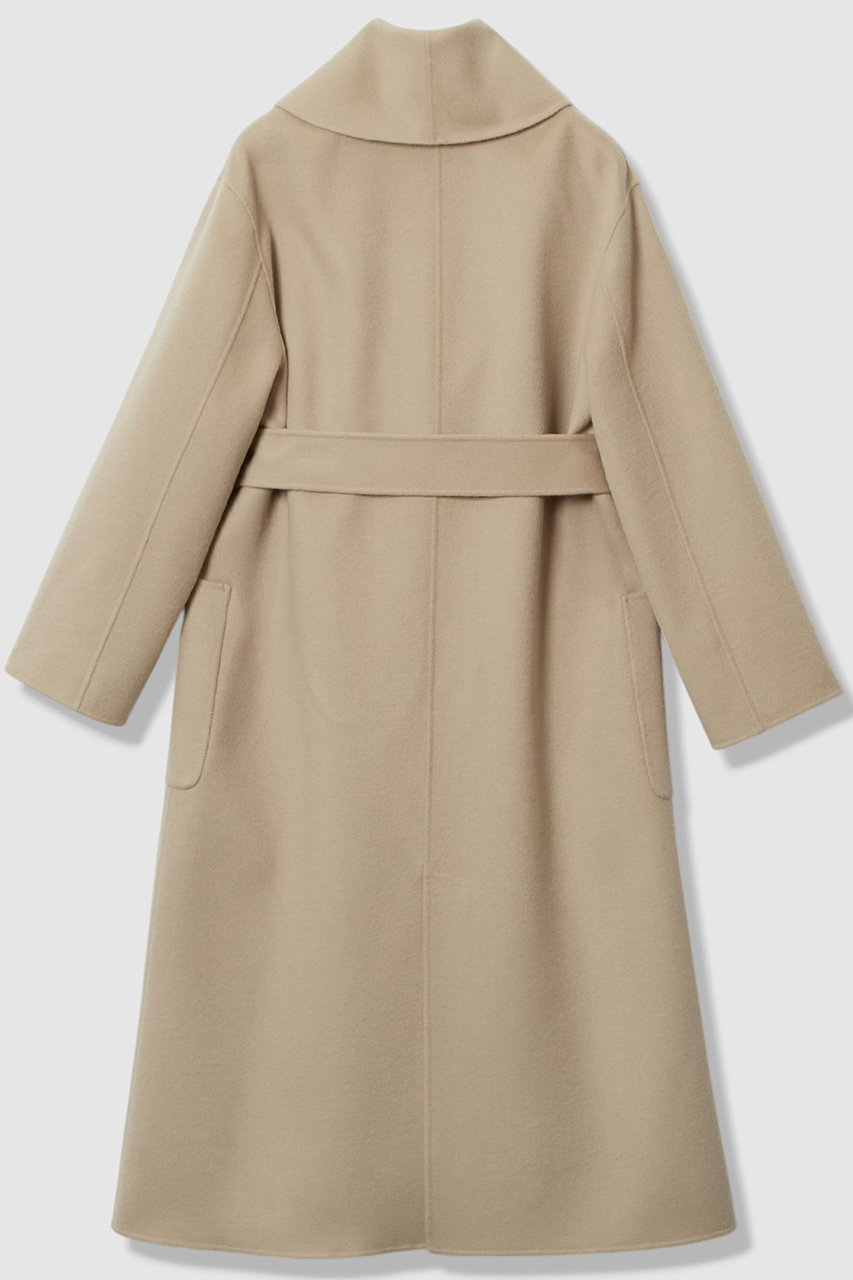 allureville(アルアバイル)｜カシミヤ混リバーショールコート/ベージュ