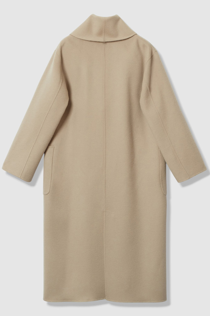 allureville(アルアバイル)｜カシミヤ混リバーショールコート/ベージュ