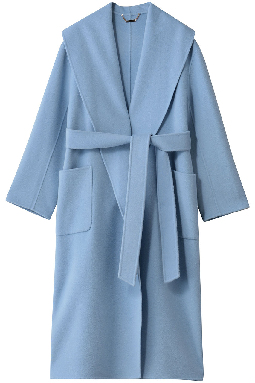 allureville カシミヤ混リバーショールコート (ライトブルー, 1) アルアバイル ELLE SHOP