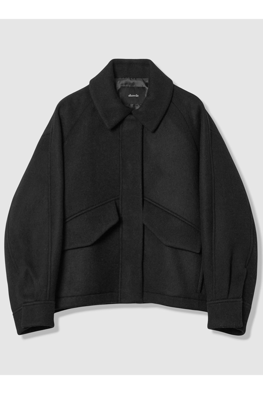 allureville W/Nモッサステンカラーブルゾン (ブラック, 2) アルアバイル ELLE SHOP allureville W/Nモッサステンカラーブルゾン (ブラック, 2) アルアバイル ELLE SHOP