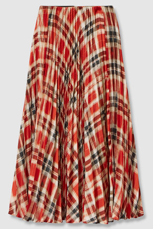 アルアバイル/allurevilleのLISAチェックプリントプリーツスカート(110700/110703)