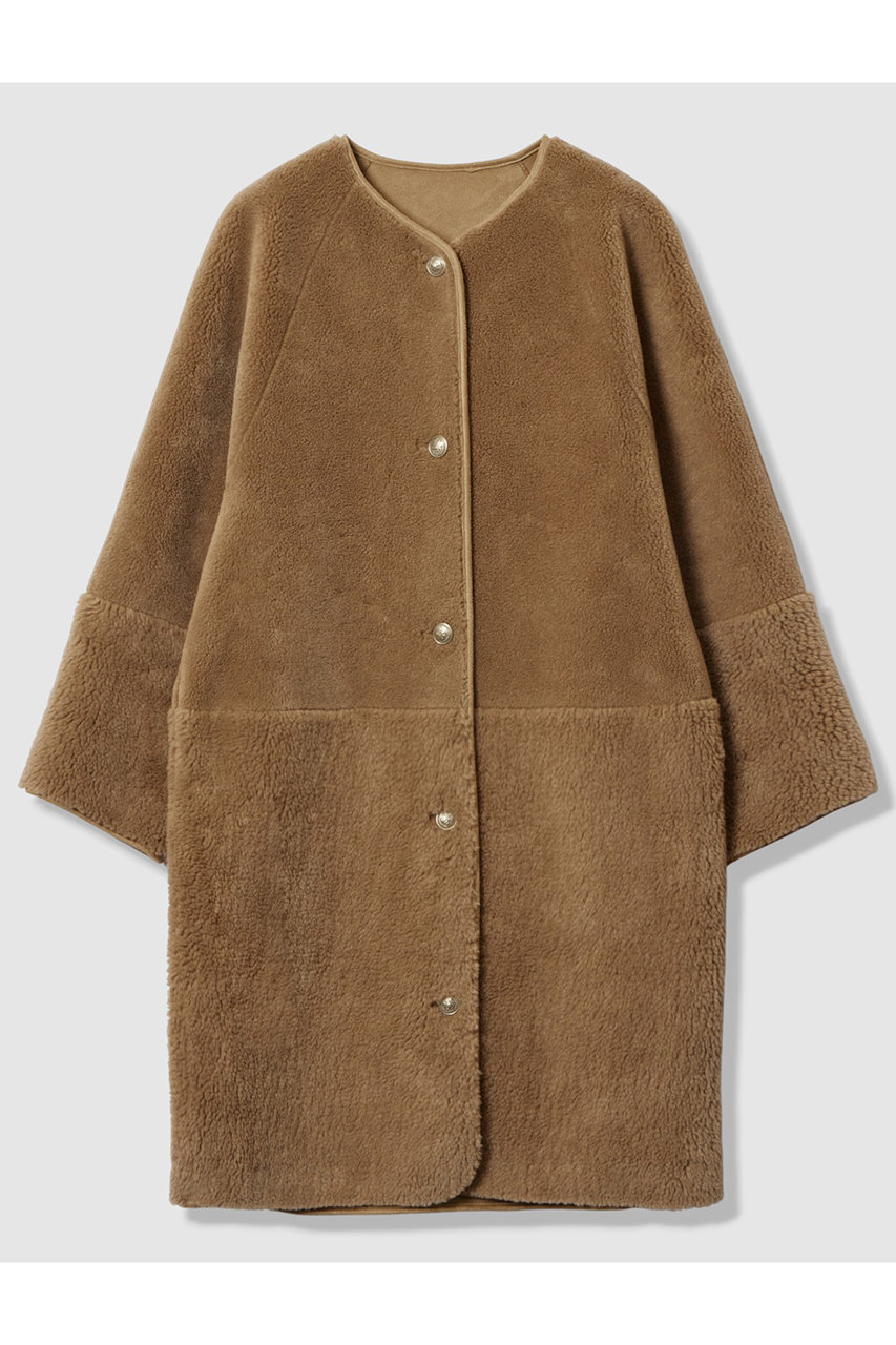 ツーブロッキングボアコート