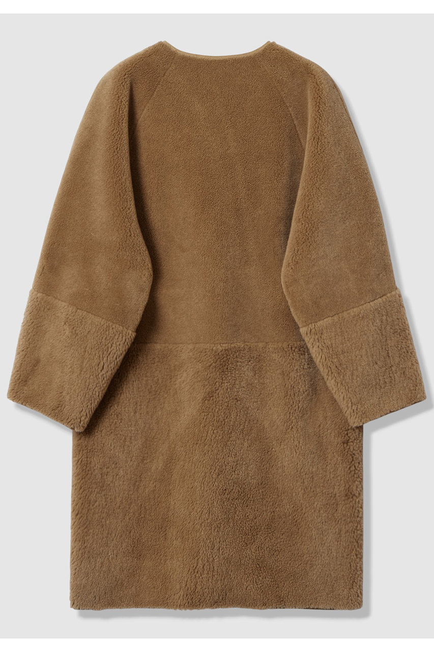 allureville(アルアバイル)｜ツーブロッキングボアコート/キャメル の