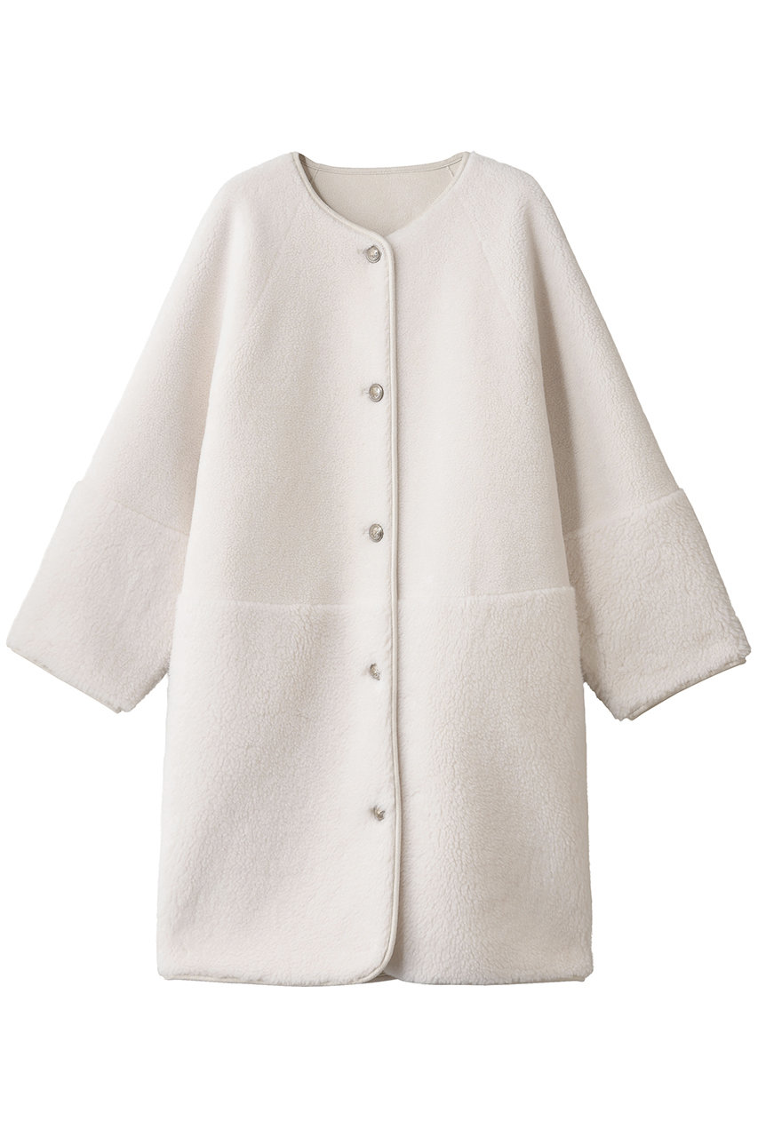 アルアバイル/allurevilleのツーブロッキングボアコート(アイボリー/20252017150-04-020)