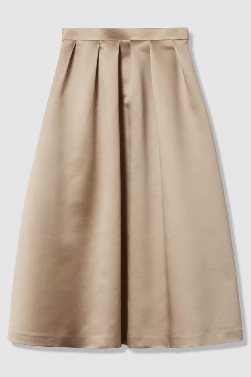 【LOULOU WILLOUGHBY】ヘビーサテンタックスカート