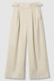ウールサテンハイウェストパンツ アルアバイル/allureville アイボリー