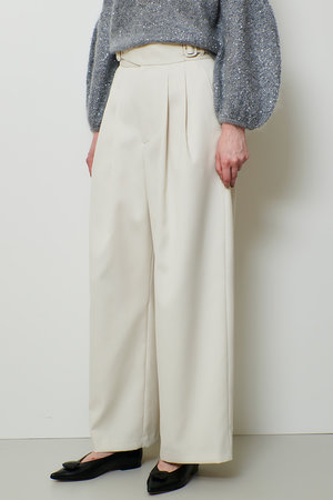 アルアバイル/allurevilleのウールサテンハイウェストパンツ(110600/110601)