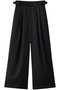 ウールサテンハイウェストパンツ アルアバイル/allureville ブラック