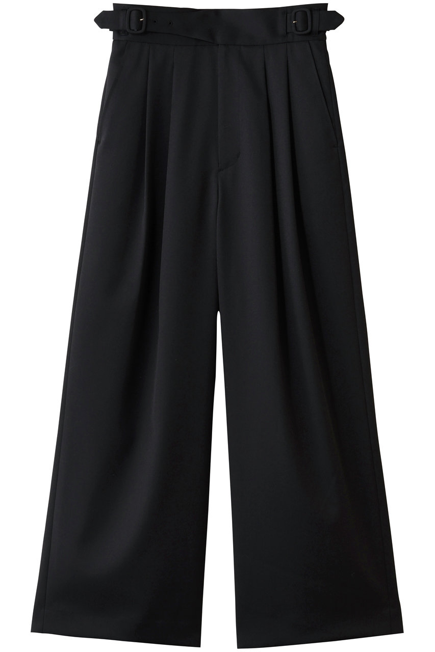 ウールサテンハイウェストパンツ