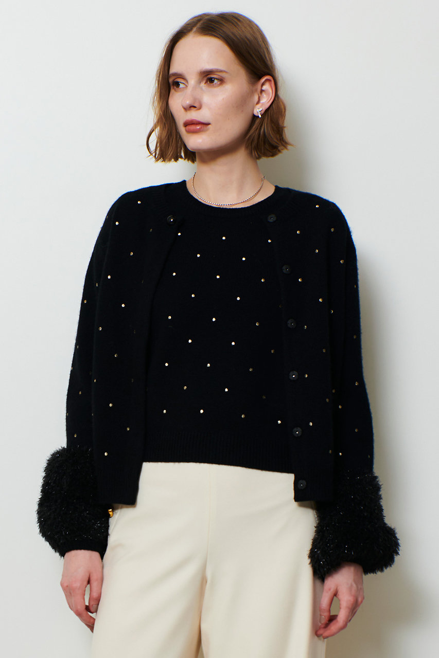 allureville(アルアバイル)｜エンブロイダリードットファーカフス