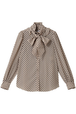 アルアバイル/allurevilleの【Loulou Willoughby】デシンドットフリルボウタイBL A(110400/110403)