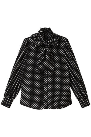 アルアバイル/allurevilleの【Loulou Willoughby】デシンドットフリルボウタイBL A(110400/110403)