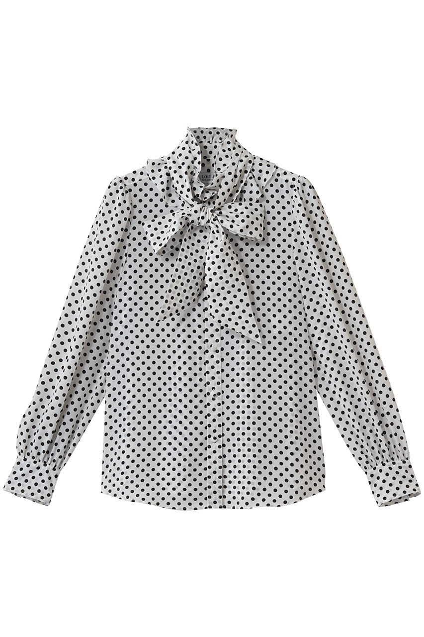 【Loulou Willoughby】デシンドットフリルボウタイBL A